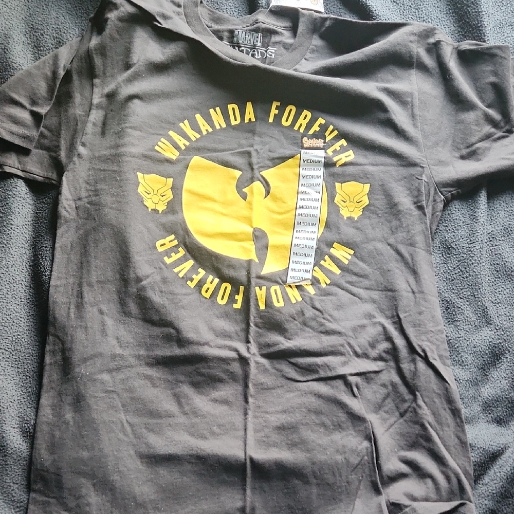 Marvel Wakanda Black and Yellow Short Sleeve Tee